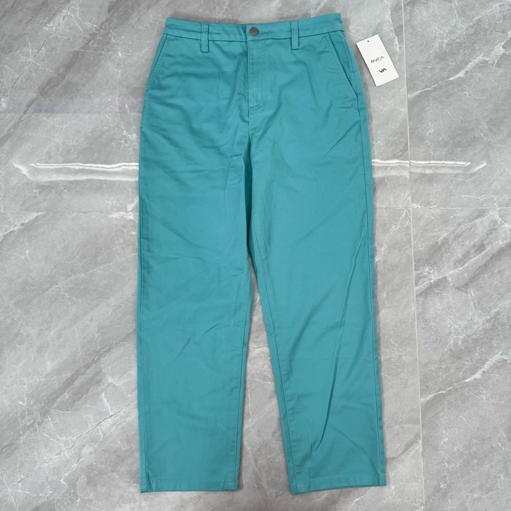 Women’s RVCA Weekend Stretch Mid-Rise Straight Leg Pant Pockets Size 27 - Picture 3 of 16